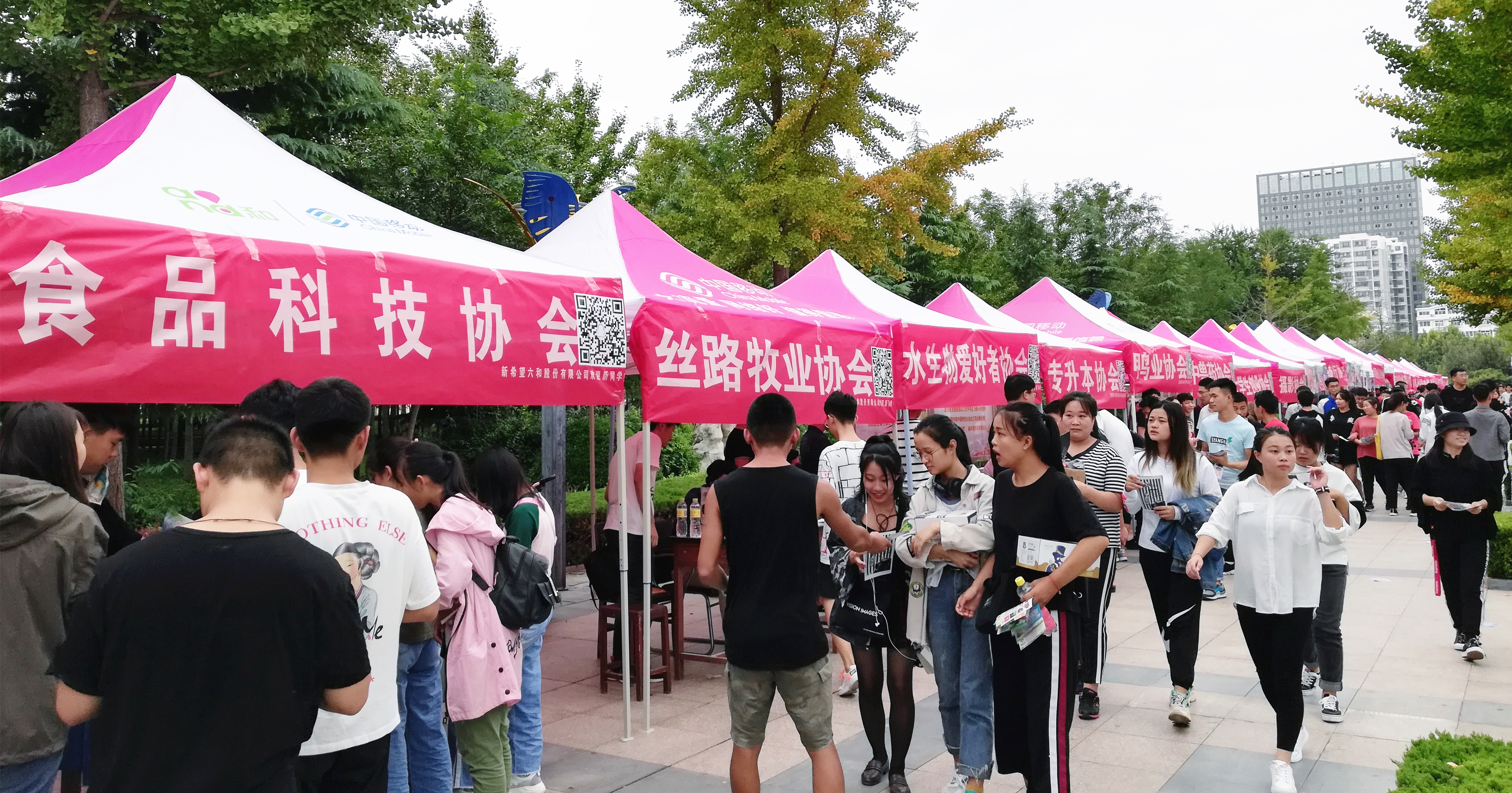 大学生社团举行纳新活动